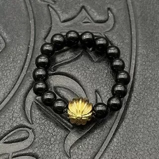 Bracelet Chrome Hearts Cross Bead Marron Argent Œil de Tigre 8