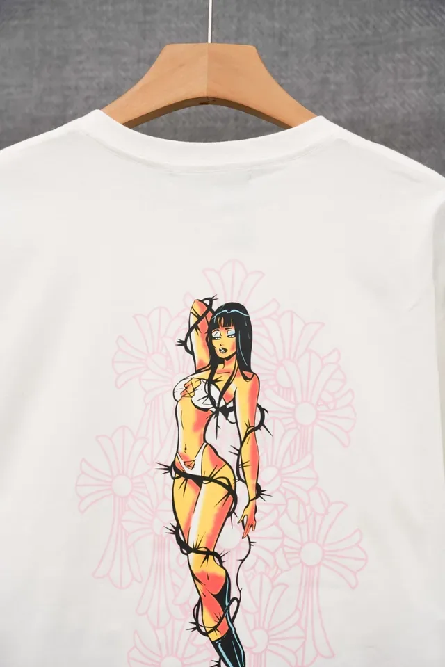 Chrome Hearts Deadly Doll Graphic Print White T-Shirt 13