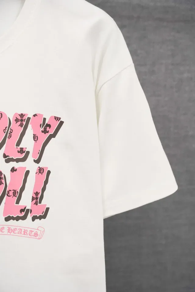 Chrome Hearts Deadly Doll Graphic Print White T-Shirt 15