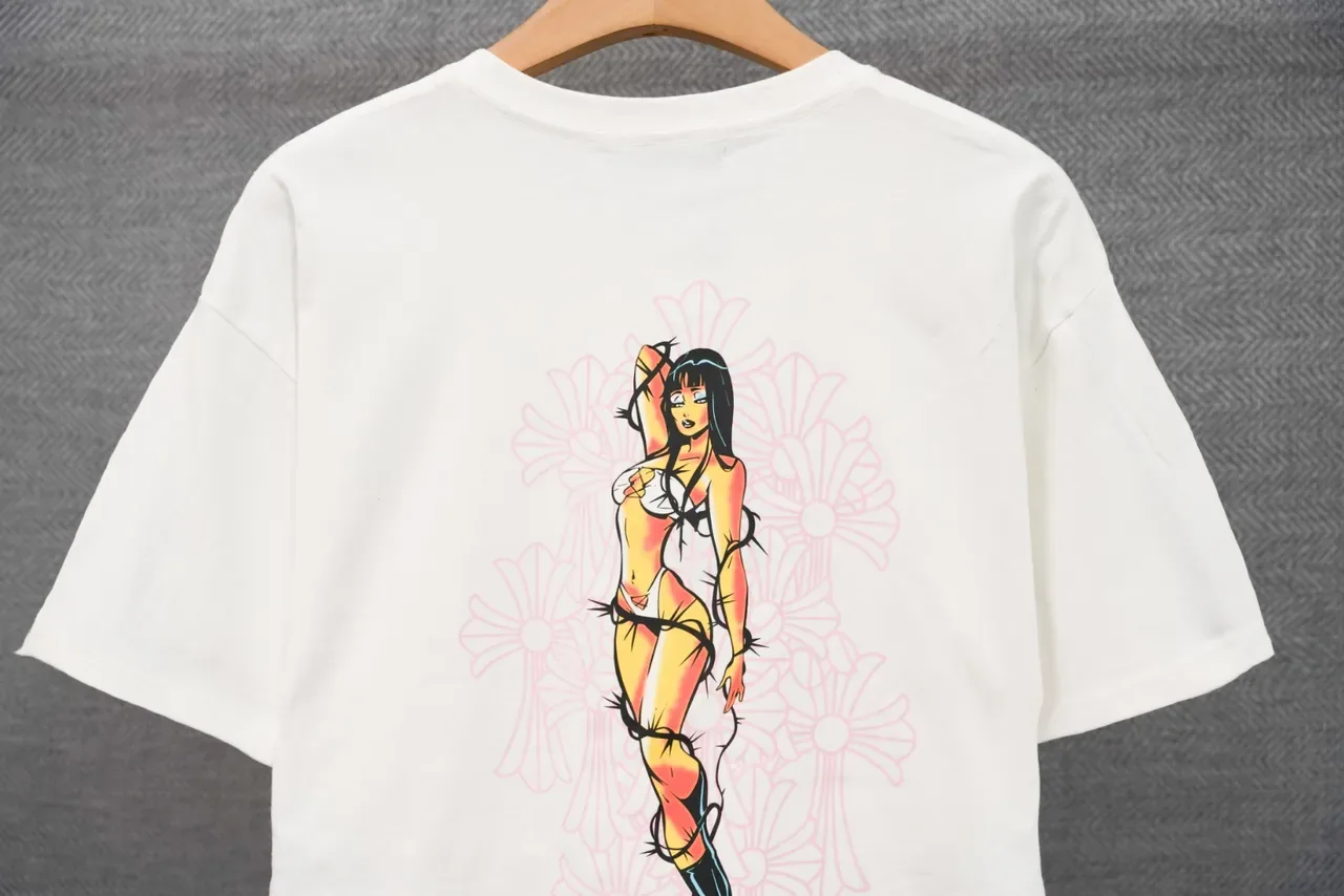 Chrome Hearts Deadly Doll Graphic Print White T-Shirt 16