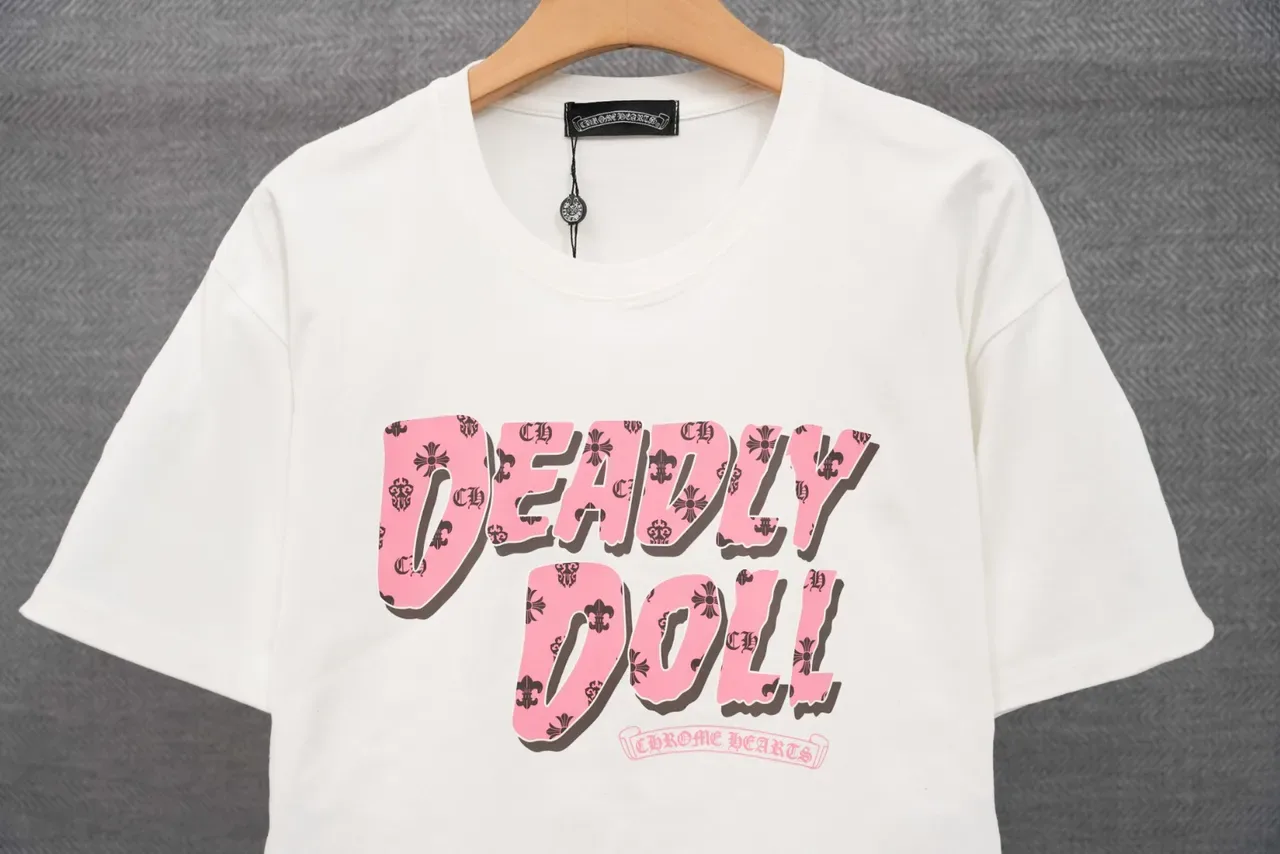 Chrome Hearts Deadly Doll Graphic Print White T-Shirt 17