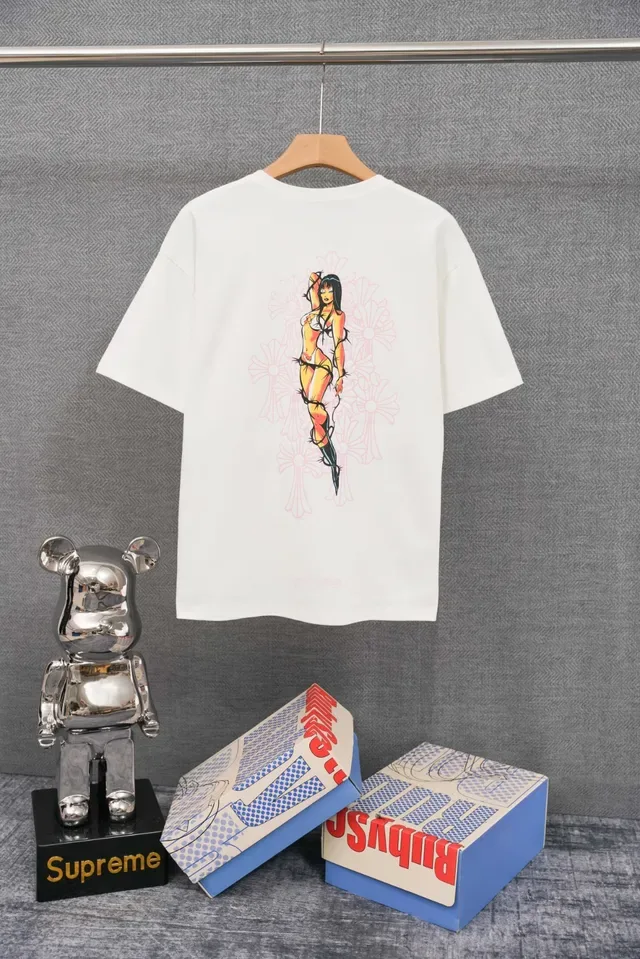 Chrome Hearts Deadly Doll Graphic Print White T-Shirt 18