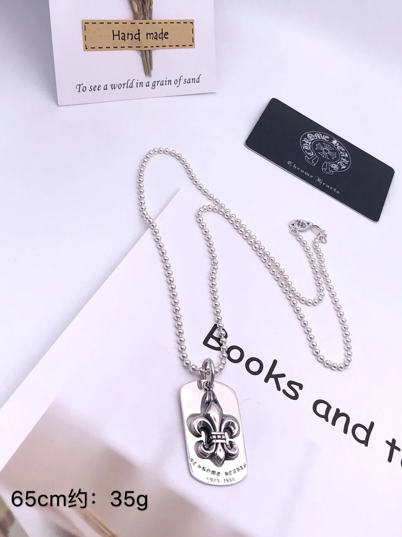 Collier avec pendentif en croix style Dog Tag Chrome Hearts 5