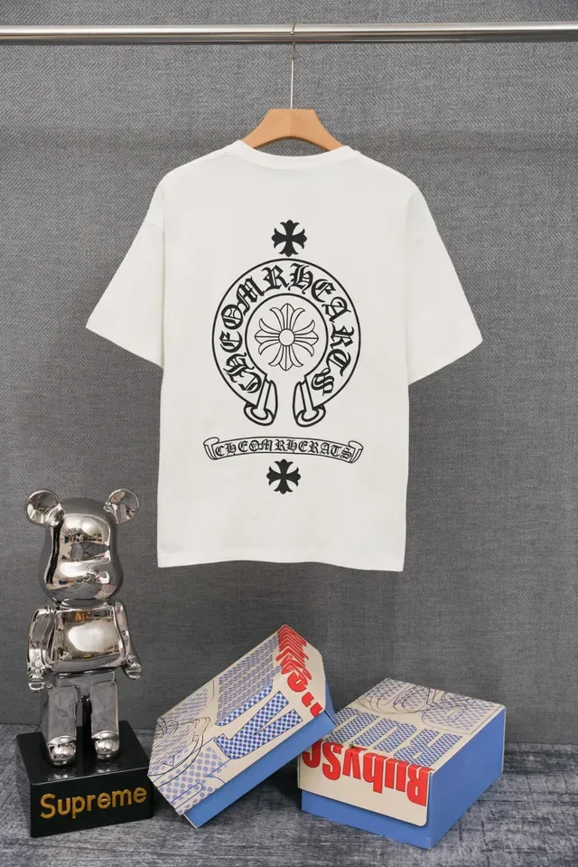 Chrome Hearts Double Cross Logo White T-Shirt 4