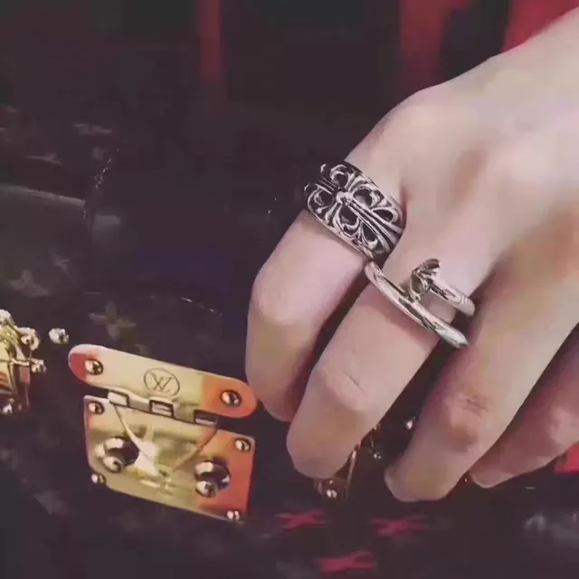 Chrome Hearts Fleur de Lis Oxidized Silver Ring 4