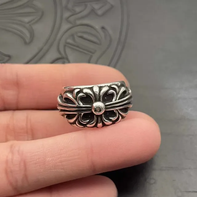 Chrome Hearts Fleur de Lis Oxidized Silver Ring 6