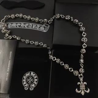Chrome Hearts Fleur de Lis Skull Chain Necklace