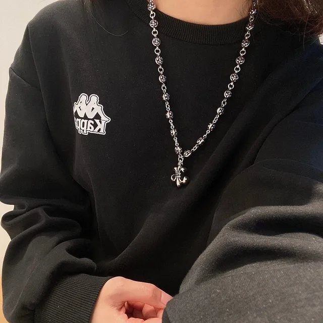 Chrome Hearts Fleur de Lis Skull Chain Necklace 2