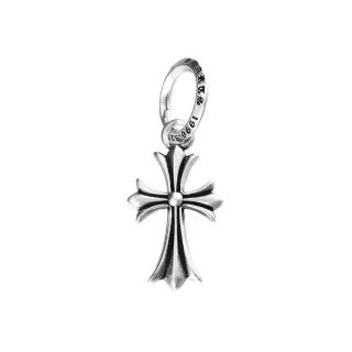 Chrome Hearts Gothic Cross Oxidized Silver Necklace