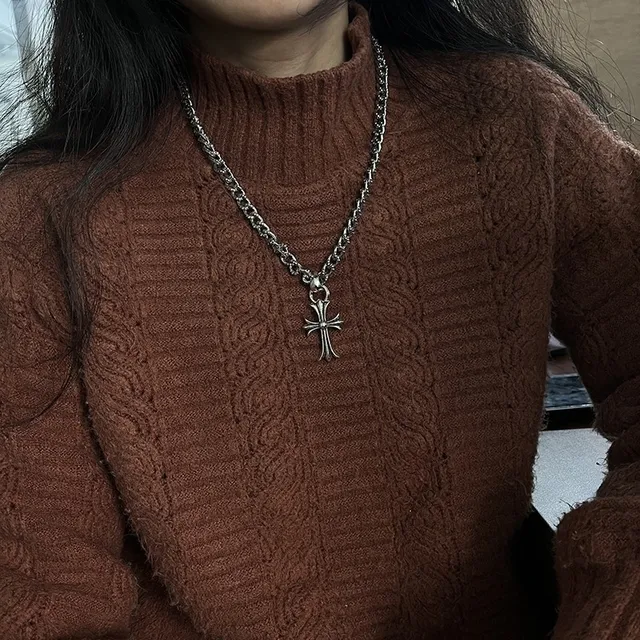 Chrome Hearts Gothic Cross Silver-Tone Necklace 2