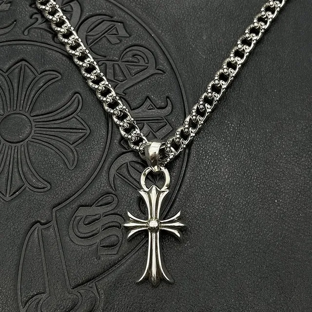 Chrome Hearts Gothic Cross Silver-Tone Necklace 5