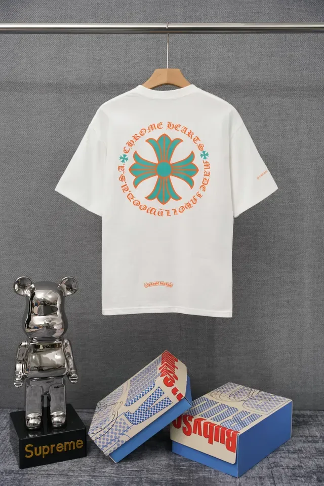 Chrome Hearts Pocket Tee White Embroidered Cross Logo T-Shirt 4