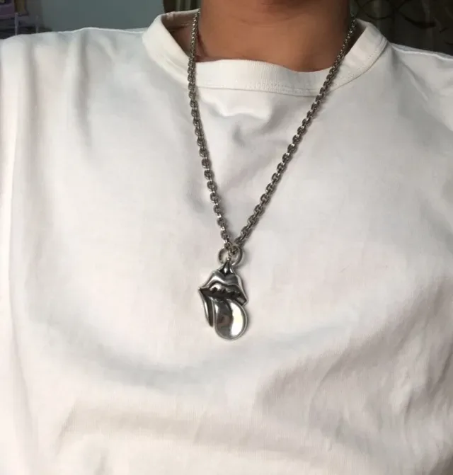 Collier pendentif langue Chrome Hearts Rolling Stones 2