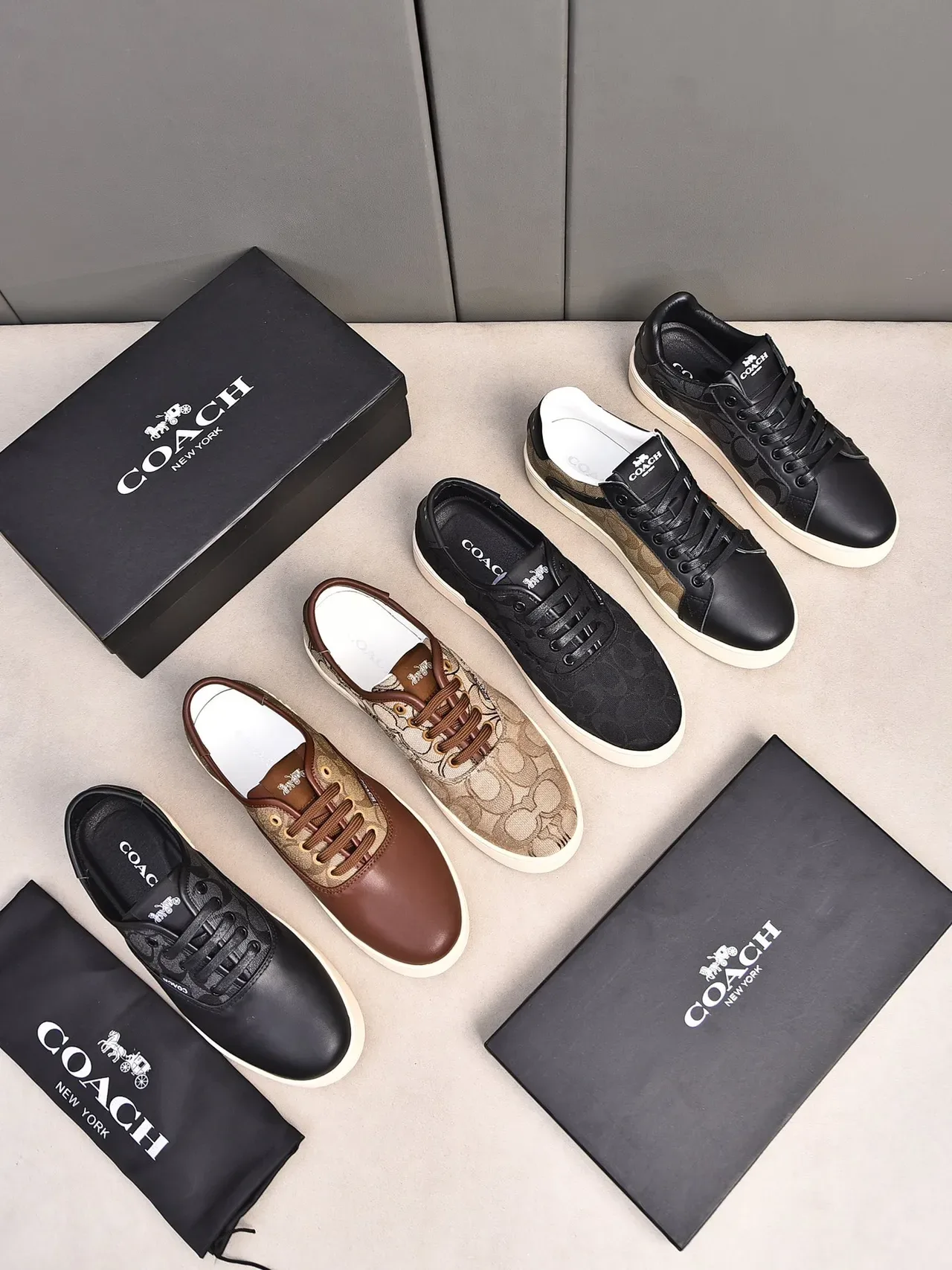 Coach Black Monogrammed Leather-Canvas Lifestyle Sneaker 2