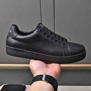 Coach Black Perforated Circle Leather Lifestyle Sneakers