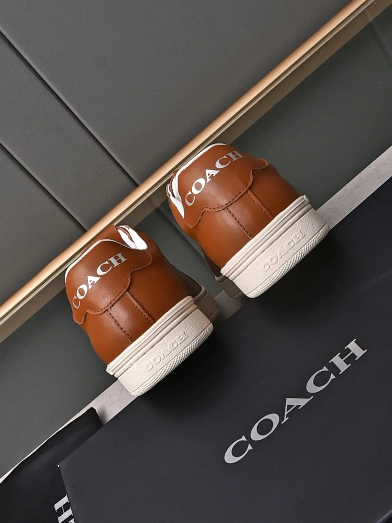 Coach Leather Perforated Logo Low-Top Lifestyle Sneakers 3