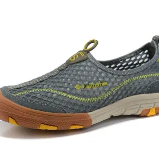 Columbia Gray and Yellow Mesh Slip-On Water Boat Shoe