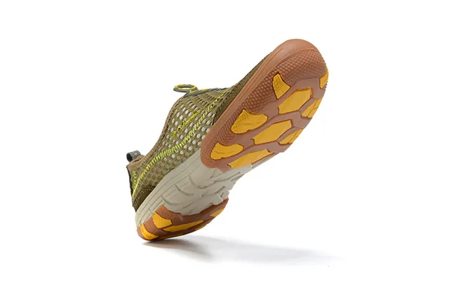 Columbia Cinza e Amarelo Malha Slip-On Sapato de Bote para Água 11