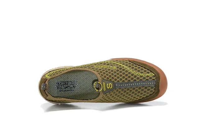 Columbia Cinza e Amarelo Malha Slip-On Sapato de Bote para Água 12