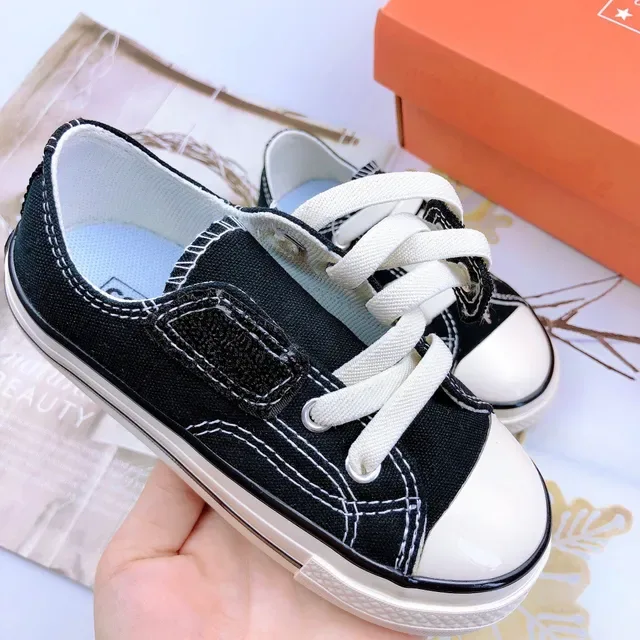 Converse কালো সাদা ক্যানভাস উপর ভুলকানাইজড রাবার সোল লাইফস্টাইল স্নিকার্স 15