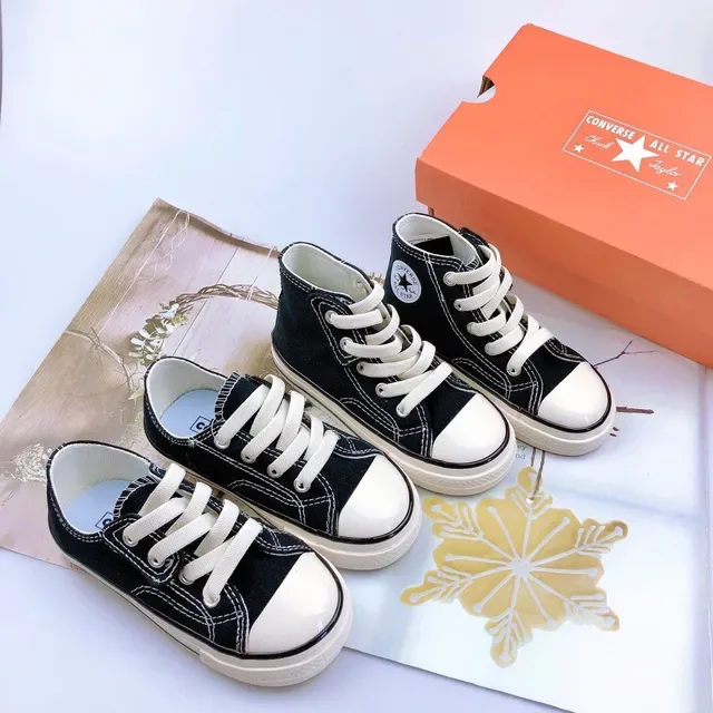Converse কালো সাদা ক্যানভাস উপর ভুলকানাইজড রাবার সোল লাইফস্টাইল স্নিকার্স 17