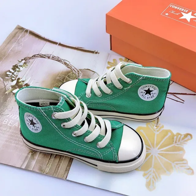 Converse কালো সাদা ক্যানভাস উপর ভুলকানাইজড রাবার সোল লাইফস্টাইল স্নিকার্স 23