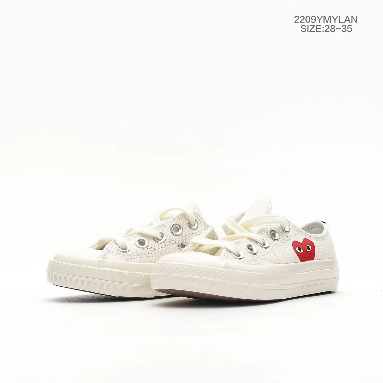 Converse Chuck Taylor All Star x Comme des Garçons PLAY Red Heart Canvas Lifestyle Sneakers 5