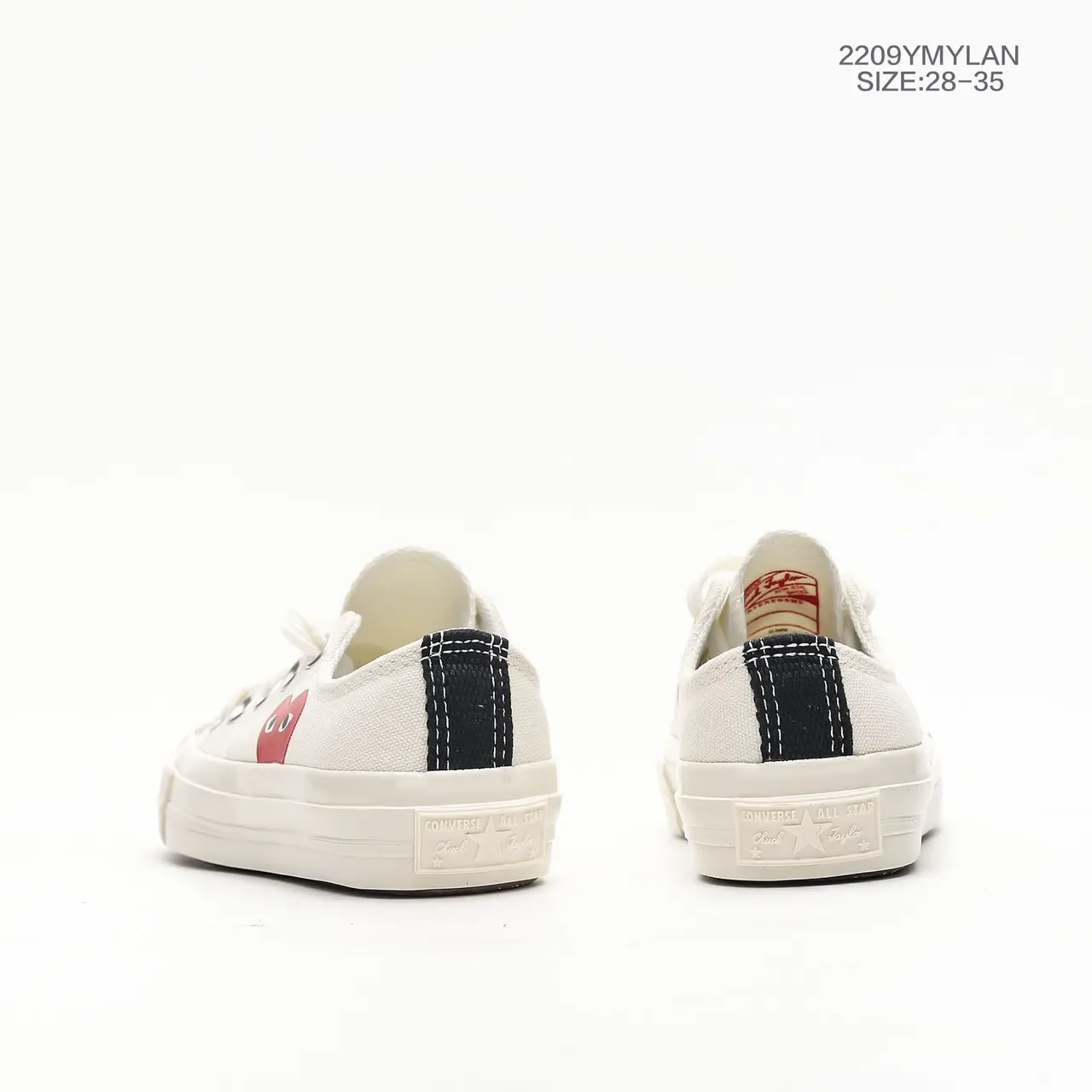Converse Chuck Taylor All Star x Comme des Garçons PLAY Red Heart Canvas Lifestyle Sneakers 6