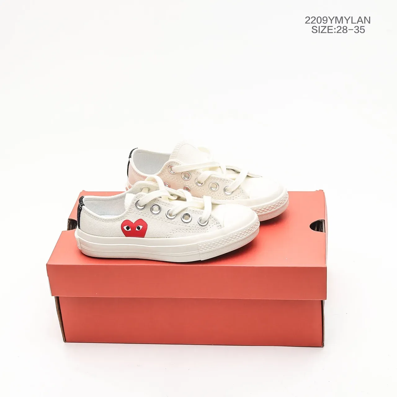 Converse Chuck Taylor All Star x Comme des Garçons PLAY Red Heart Canvas Lifestyle Sneakers 10