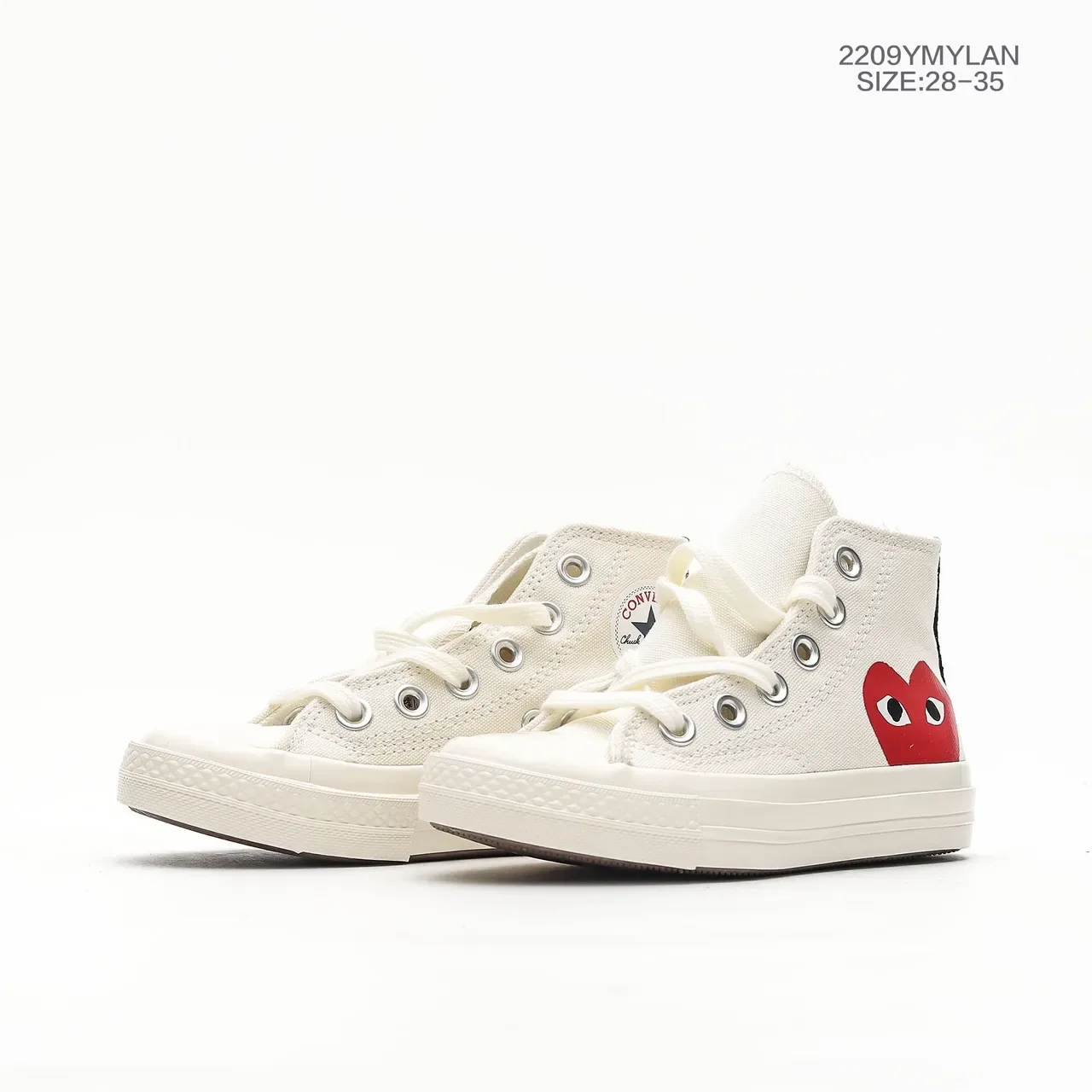 Converse Chuck Taylor All Star x Comme des Garçons PLAY Red Heart Canvas Lifestyle Sneakers 11