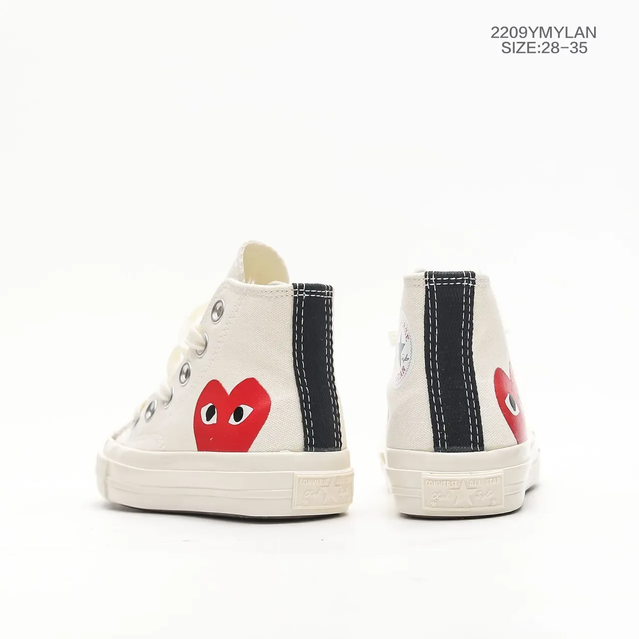 Converse Chuck Taylor All Star x Comme des Garçons PLAY Red Heart Canvas Lifestyle Sneakers 12