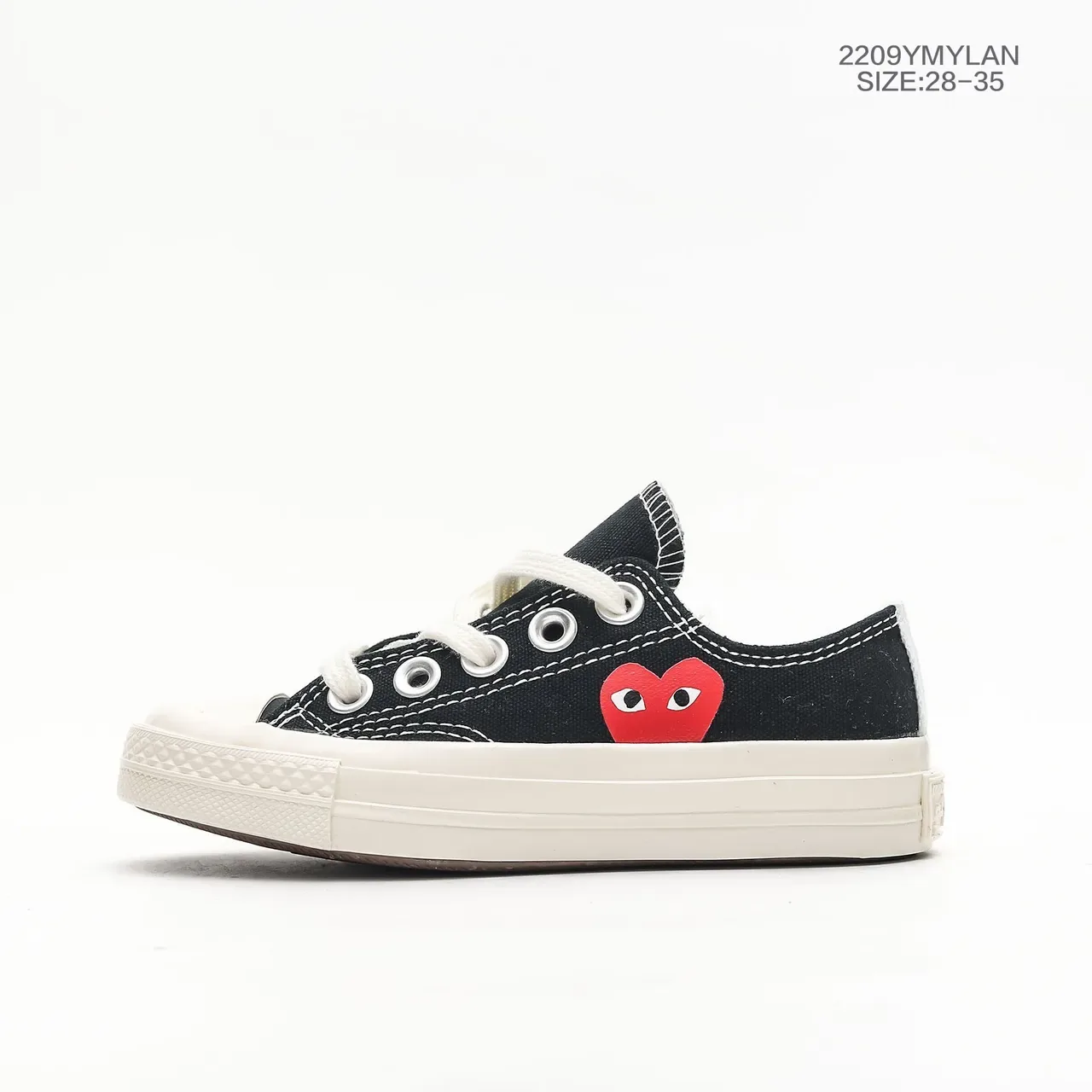 Converse Chuck Taylor All Star x Comme des Garçons PLAY Red Heart Canvas Lifestyle Sneakers 16