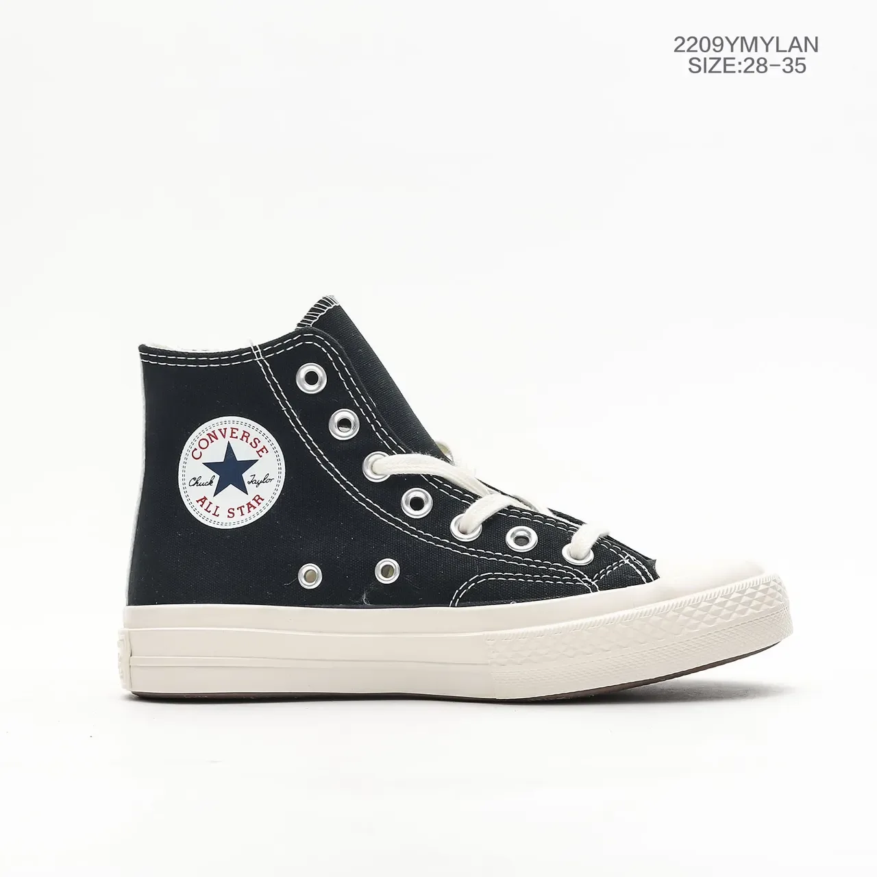 Converse Chuck Taylor All Star x Comme des Garçons PLAY Red Heart Canvas Lifestyle Sneakers 24
