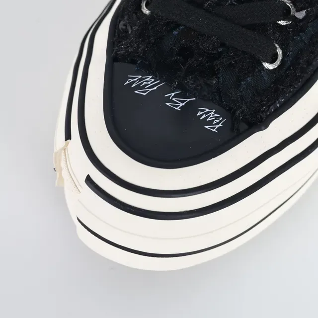 Converse Frayed Black Mule Platform Sneakers 5
