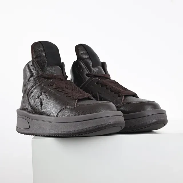 Converse One Star High Dark Brown Leather Lifestyle Sneakers 3
