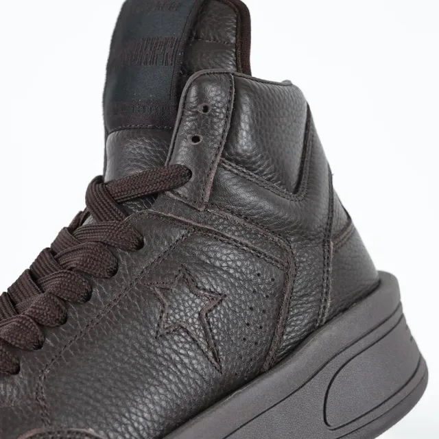 Converse One Star High Dark Brown Leather Lifestyle Sneakers 6