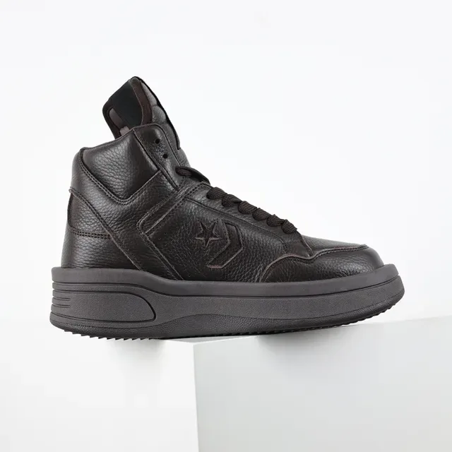 Converse One Star High Dark Brown Leather Lifestyle Sneakers 7