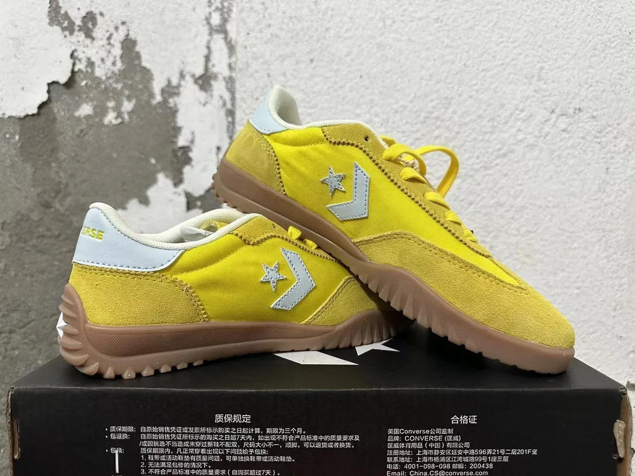 Converse One Star Yellow Brown Suede Lifestyle Sneakers 5