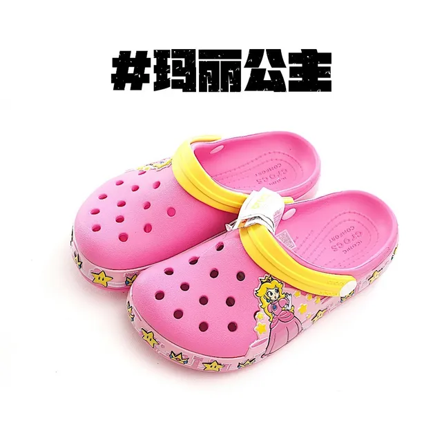 Crocs Zueco Clásico Rojo Blanco Construcción de Espuma Perforada Correa Ajustable Zueco 5