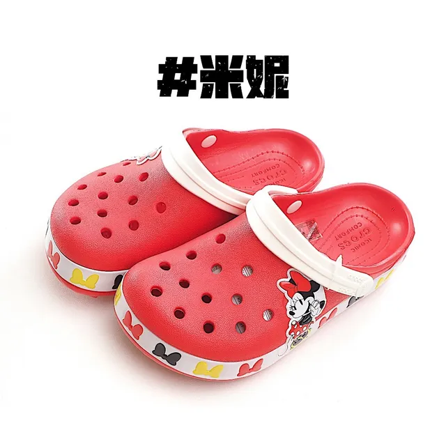 Crocs Zueco Clásico Rojo Blanco Construcción de Espuma Perforada Correa Ajustable Zueco 7