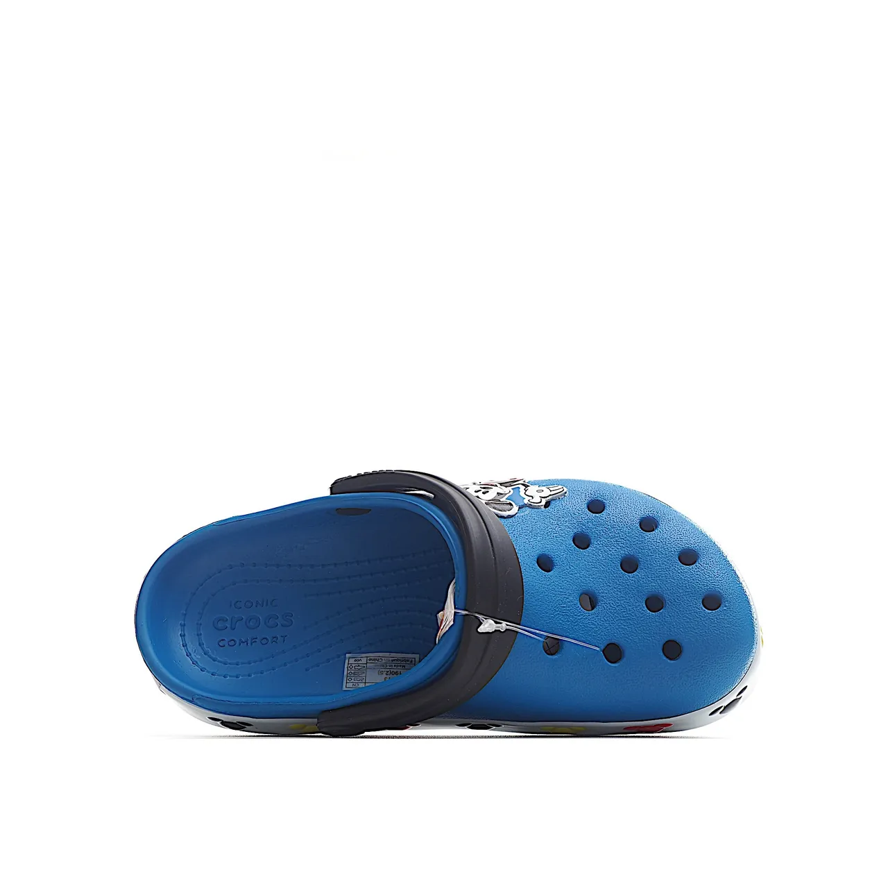 Crocs Zueco Clásico Rojo Blanco Construcción de Espuma Perforada Correa Ajustable Zueco 13