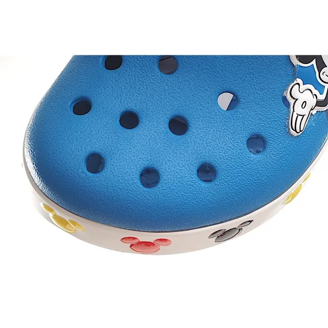 Crocs Zueco Clásico Rojo Blanco Construcción de Espuma Perforada Correa Ajustable Zueco 14