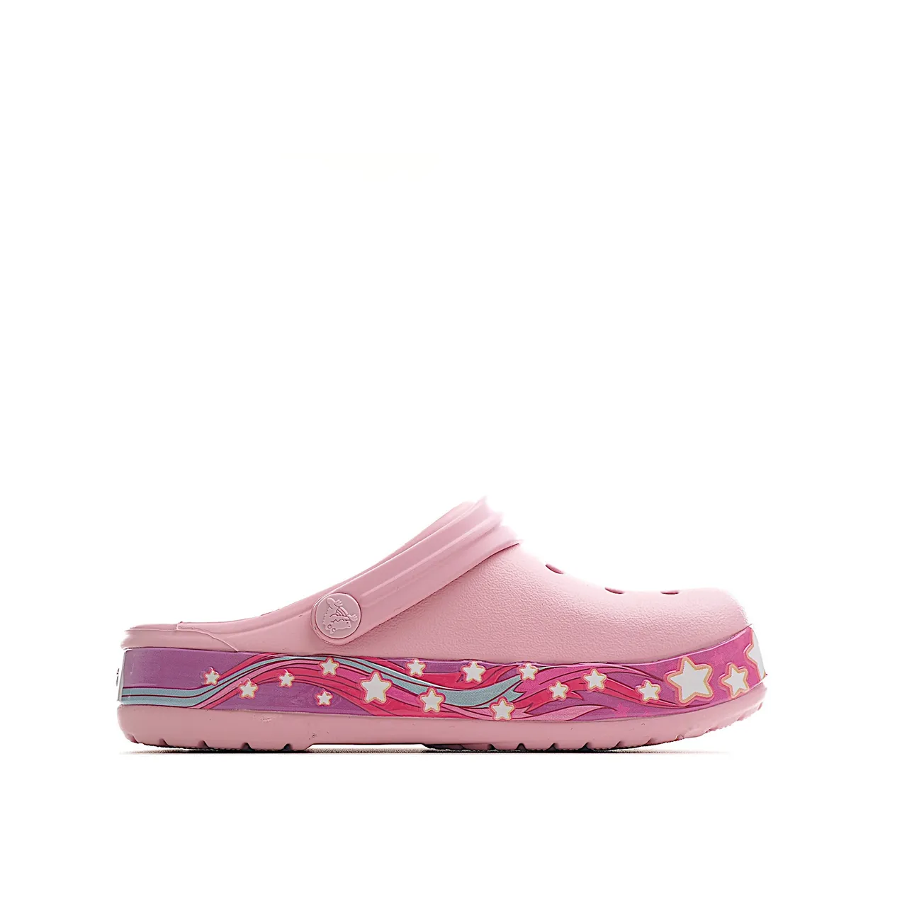 Crocs Zueco Clásico Rojo Blanco Construcción de Espuma Perforada Correa Ajustable Zueco 19