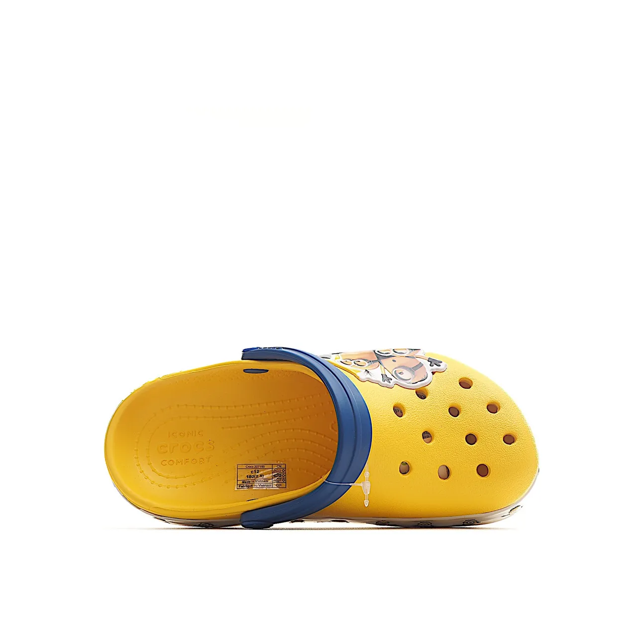 Crocs Zueco Clásico Rojo Blanco Construcción de Espuma Perforada Correa Ajustable Zueco 24