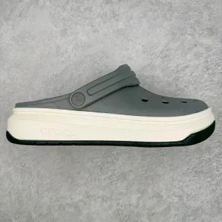 Crocs Echo Clog Zueco gris y crema de plataforma