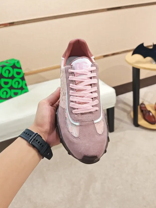 DC Shoes Pink Brown Suede Upper Lace-Panel Overlay Lifestyle Sneakers 5