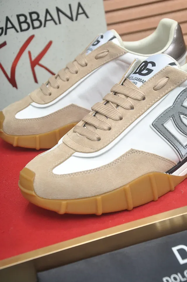 DC Shoes White Beige Retro Runner Silhouette Layered Suede And Leather Upper Lifestyle Sneakers 8