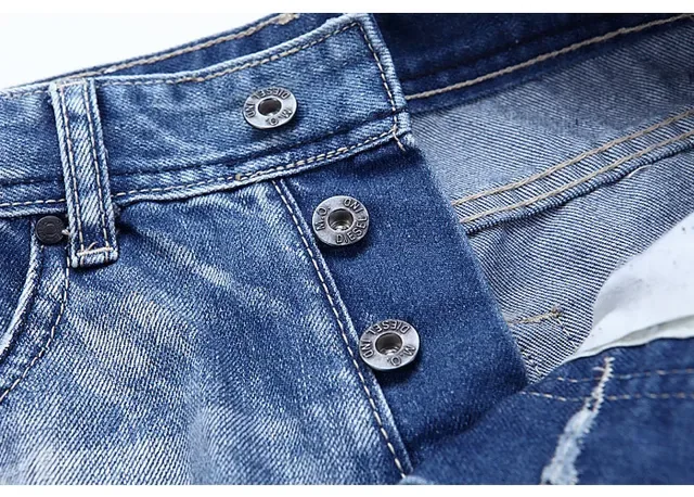 Diesel Distressed Medium-Wash Slim-Fit Jeans 7