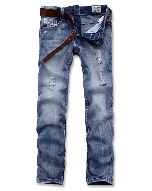 Diesel Distressed Medium-Wash Slim-Fit Jeans 12