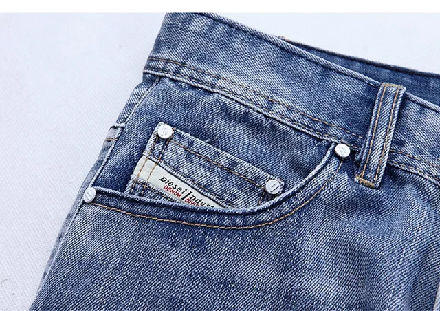 Diesel Lumen Distressed Medium-Wash Blue Jeans 3